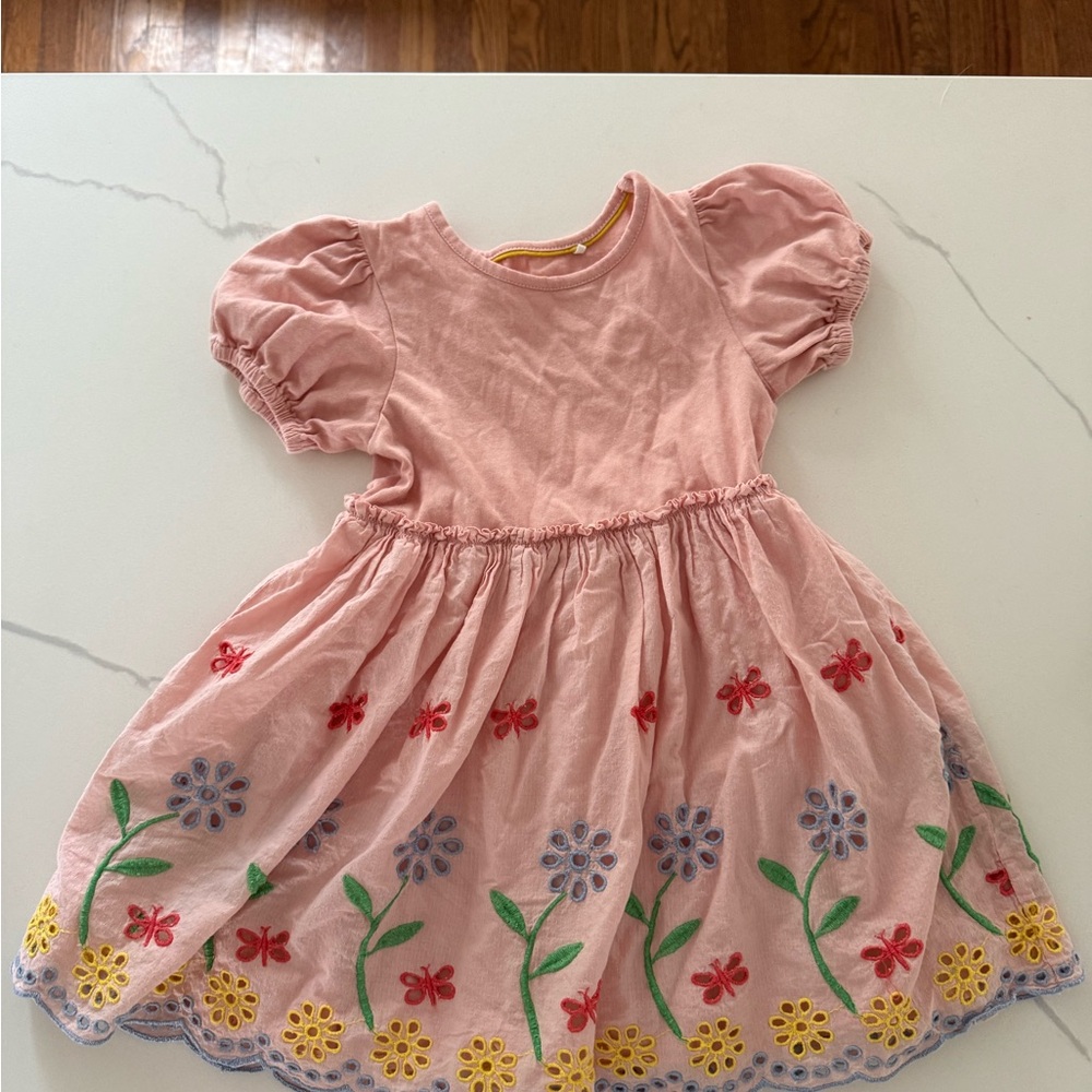 Mini Boden Pink Puff Sleeve Sundress